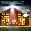 Solar Powered Wall Lights Outdoor Solar Motion Sensor Lights with 4 Adjustable Heads 333Pcs LED Beads 120° Sensing Angle Remote Control Waterproof for